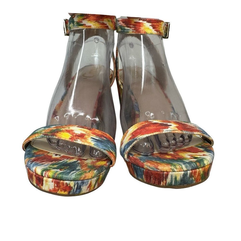 Circus Sam Edelman Multi Colored Annette Heeled Sandal Sz 9 - Picture 9 of 17